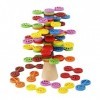 F Fityle Jouets empilables en bois Montessori Jeu déquilibre Jouets de construction Jouets sensoriels Motricité fine Interac