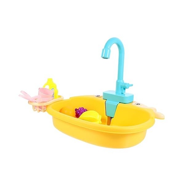 Toyvian 1 Ensemble Lave-Vaisselle Jouets pour Tout-Petits Enfants Fille Jouets Ensembles De Jeux pour Enfants Jeu De Rôle pou