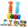 Toyvian 1 Ensemble De Jouets Jouets Empilables Jouets en Bois Ensemble De Jeu pour Enfants Jouet Éducatif pour Enfants Jouets