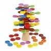 Oshhni Jouets empilables en bois Montessori, tri des couleurs motricité fine apprentissage précoce jouets sensoriels jeu déq