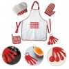 BESTonZON 1 Ensemble Tablier De Cuisine pour Enfants Outils pour Garçons Ensemble De Gril pour Enfants Ensembles De Grillades