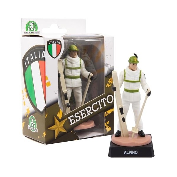 Giochi Preziosi Armée Italienne – Personnage de 8 cm représentant Alpin très détaillé Tant en Uniforme Que en Division, pour 