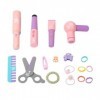 Firulab Kit de Jouets pour Coiffeur - Jouets de Coiffure en Bois Amusants pour Filles, Ensemble de Jeu Portable - Jouet éduca