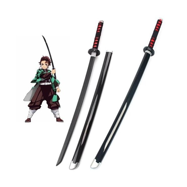 Anime Katana Cosplay Épée,Katana Inspiré Demon Slayer Épée 104 Cm 41 Pouces Pour Kamado Tanjiro,Enfants Replique Epee Sabre L