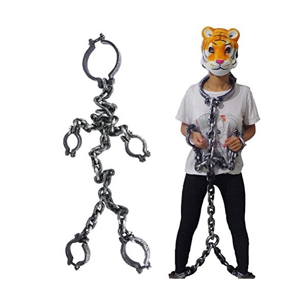 Amosfun Accessoires de prisonnier en plastique pour Halloween - Accessoires de jeu pour cosplay, déguisements dHalloween ch