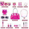 Sanlebi Maquillage Enfant Fille, 20 PCS Faux Coffret Maquillage Jouet, Trousse de Maquillage Cadeau danniversaire pour Fille