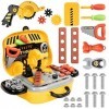 Wisplye Outils de Travail Jouet Enfants, Ensemble de Construction Boîte à Outils Jouet Dimitation, Jeu de Simulation Cadeau 