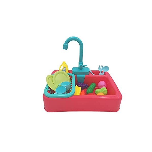 NIWWIN Ensemble de Jouets pour évier de Cuisine pour Enfants avec Cadeaux éducatifs pour leau Courante Vert 