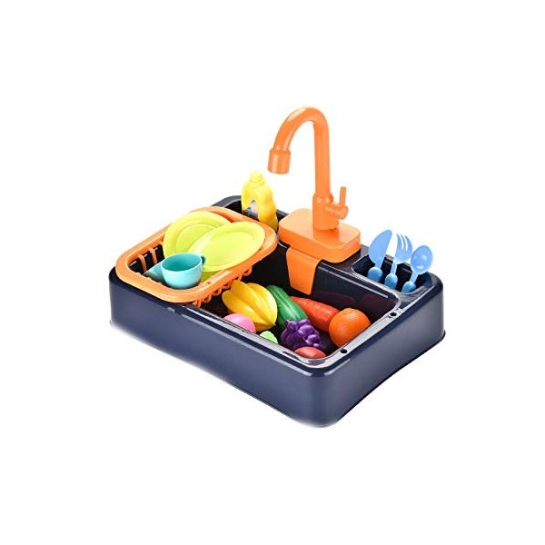 NIWWIN Ensemble de Jouets pour évier de Cuisine pour Enfants avec Cadeaux éducatifs pour leau Courante Vert 