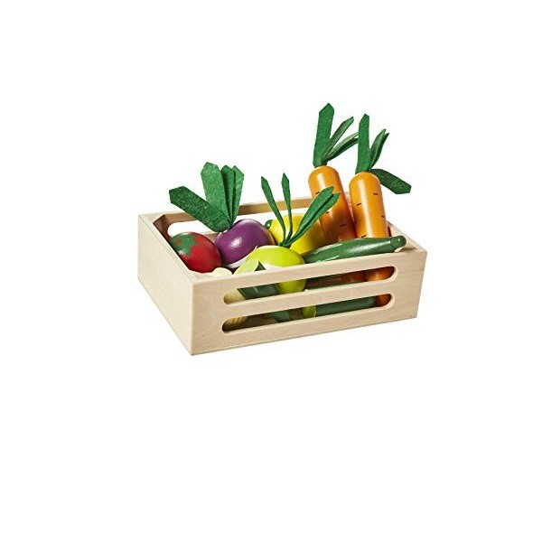 Vertbaudet Cagette de légumes en Bois pour dinette Multicolore TU