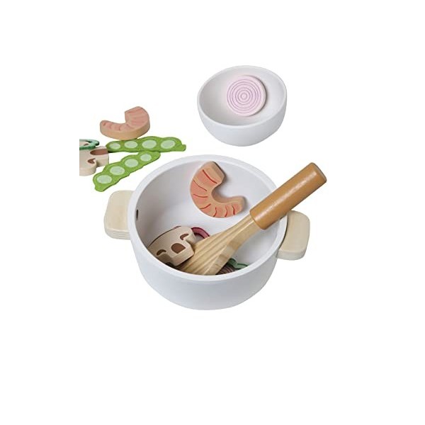 VERTBAUDET Set Wok de légumes en Bois Beige TU