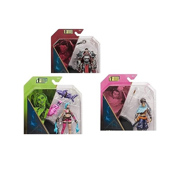 Darius, Yasou et Jinx 10,2 cm Lot de 3 figurines de collection Détails et accessoires de qualité supérieure avec fiche din