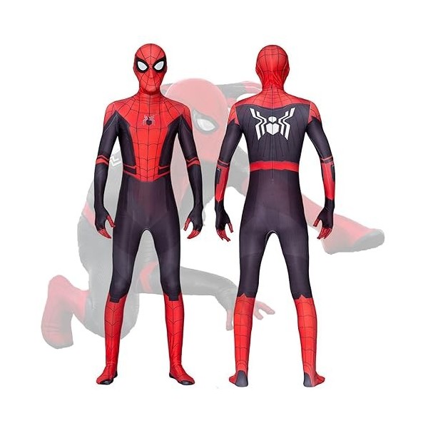 MODRYER Enfants Adultes Spider Man Loin de la Maison Costume Tenue Body avec Masque Avenger Cosplay Combinaison Super-héros H