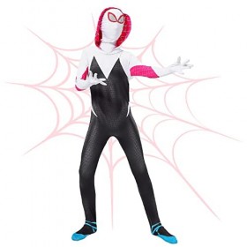 Kitimi Spider Costume Enfants 3D Anime Déguisement Spider Enfants, Costume Superhéros Complet avec Masque, Cosplay Costume De