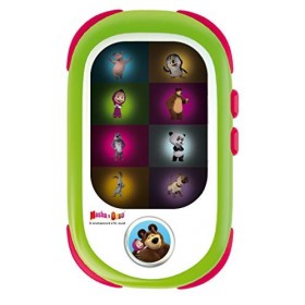 Liscianigiochi- Masha Baby Smartphone LED and The Bear Jeu éducatif électronique, 85507, Multicolore