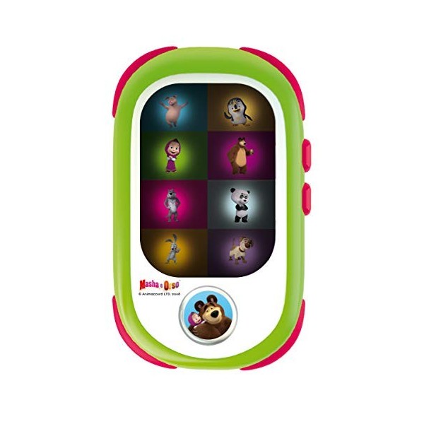 Liscianigiochi- Masha Baby Smartphone LED and The Bear Jeu éducatif électronique, 85507, Multicolore