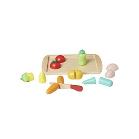 Vertbaudet Set de légumes à Couper en Bois Multicolore TU