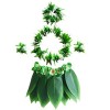 ABOOFAN 5 PCS Hawaiian Leaf Hula Jupe Jeu de Leis Hawaiian Ensemble de Loisirs Et Jupe Hula de Feuilles Tropical Fern Feuille