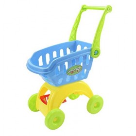 Xiang Ru Jouet de Dînette Enfant Chariot de Supermarché Vide Caddie 31 * 20.5 * 50cm Bleu