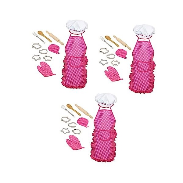 STOBOK 1 Set Accessoires Simulé Ménage Enfants Cuisine Jouets Cutters Enfant Cookie Tôt Et Tout-Petits Tablier Cosplay Faire 