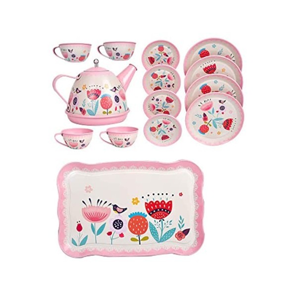 Ensemble De Thé pour Enfants Ensemble De Thé pour Tout-Petits Jouets pour Filles De 5 à 7 Ans Jeu De Simulation Fête De Cuisi