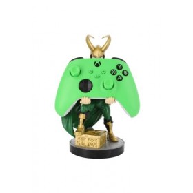 Cableguys Figurine Gaming Marvel Loki - Accessoire Support pour Manette ou Smartphone - Câble USB Inclus - 20 cm