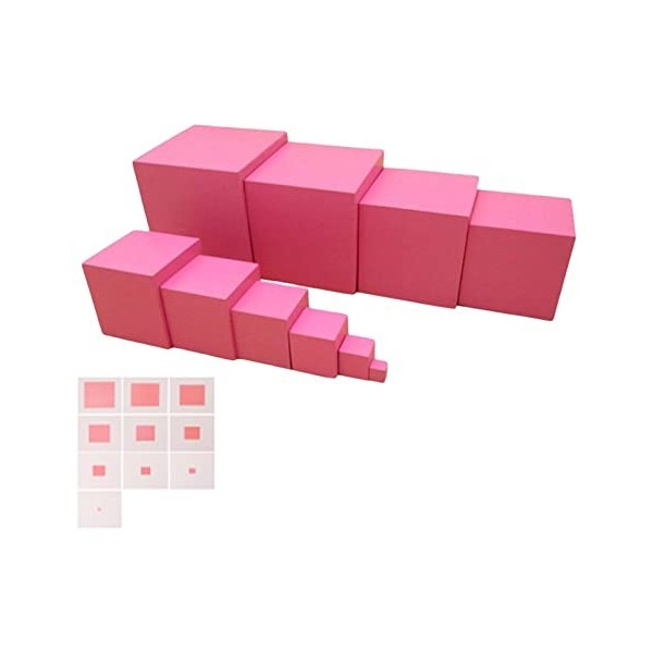 MagiDeal Montessori Pink Activités dapprentissage préscolaire taille Jeu dassociation pour les enfants