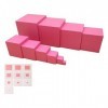 MagiDeal Montessori Pink Activités dapprentissage préscolaire taille Jeu dassociation pour les enfants