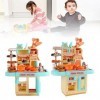 Ensemble de Jeu de Cuisine de Jeu de Rôle, Jouets de Cuisine pour Enfants à Jet de Vapeur Bleu pour Une Utilisation en Extéri