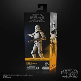 Star Wars The Black Series, Clone Trooper Phase II, Figurine de 15&nbsp;cm, Star Wars&nbsp;: la Guerre des Clones