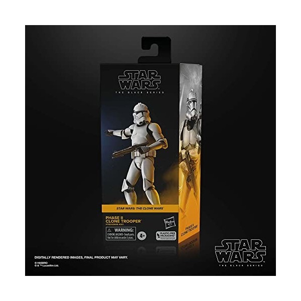 Star Wars The Black Series, Clone Trooper Phase II, Figurine de 15 cm, Star Wars : la Guerre des Clones
