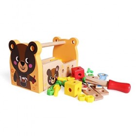 iWood- Boîte à Outils Jeu dImitation Bricolage en Bois, 13015, Moyen