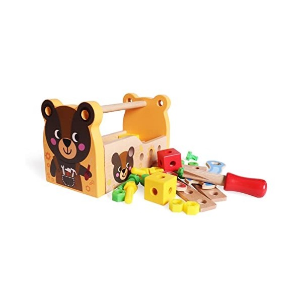 iWood- Boîte à Outils Jeu dImitation Bricolage en Bois, 13015, Moyen