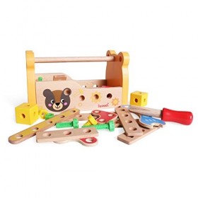 iWood- Boîte à Outils Jeu dImitation Bricolage en Bois, 13015, Moyen