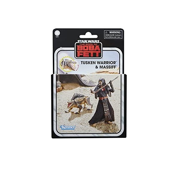 Star Wars The Vintage Collection, Tusken Warrior & Massiff, Pack de 2 Figurines de 9,5 cm, Le Livre de Boba Fett