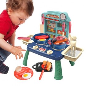 Zceplem Lavabo pour enfants avec eau courante - Véritable bruit de lumière - Lavabo pour enfants avec eau courante - Jeu de r