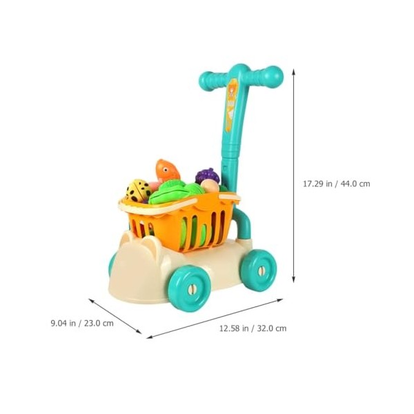 Amosfun 1 Ensemble De Panier Dachat pour Enfants Jouet De Supermarché Petit Chariot Dépicerie Stockage De Jouets Jeu De Sim