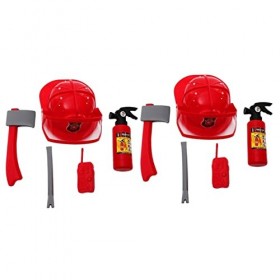 Operitacx 2 Ensembles DAccessoires DIncendie Jouets pour Tout-Petits Ensembles De Jeu pour Enfants Accessoires De Casque De