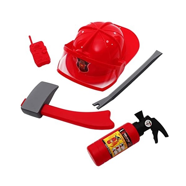 Operitacx 2 Ensembles DAccessoires DIncendie Jouets pour Tout-Petits Ensembles De Jeu pour Enfants Accessoires De Casque De