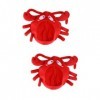 Totority 2 Pièces Couvre-Chef Mignon Chapeau De Crabe En Peluche Chapeau En Peluche De Homard Casquette De Costume DAnimal E