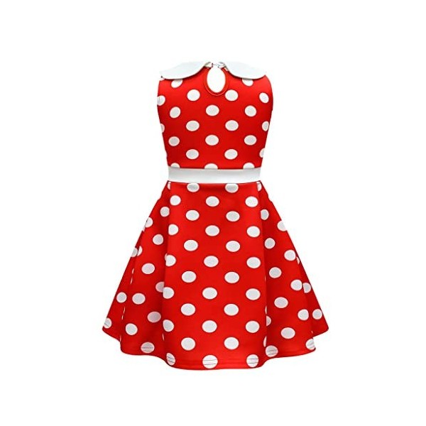 Lito Angels Deguisement Robe Minnie Mouse avec Oreilles de Souris Serre-tete pour Enfant Filles Taille 2-3 ans étiquette en 