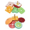 Ozgkee Montessori Hamburger Jouets Empilables, Burger en Bois Jouet pour Enfants, Jouets de Motricité Fine pour 3 4 5 Ans, Fa