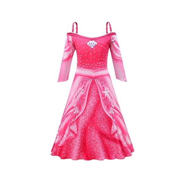 Lito Angels Deguisement Costume Robe de Sirene Princesse Ariel pour Enfant Fille, Taille 3-4 ans, Vert