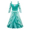 Lito Angels Deguisement Costume Robe de Sirene Princesse Ariel pour Enfant Fille, Taille 3-4 ans, Vert