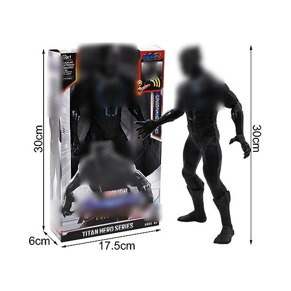 Miotlsy Black Panther Figurine Titan Hero Series, Figurine de Collection Black Panther de 30 cm, Jouet pour Enfants à partir 