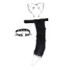 LIFKOME 1 Jeu Ensemble Bandeau Oreille Loup Oreilles De Chat Et Queue De Loup Costume De Queue De Chat pour Femme Animal Furs