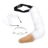 LIFKOME 1 Jeu Ensemble Bandeau Oreille Loup Oreilles De Chat Et Queue De Loup Costume De Queue De Chat pour Femme Animal Furs