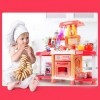 Activités pour enfants de 3 à 5 ans Jouet électrique pour enfants Puzzle Cuisine Maison sonore Jeu et repas Éducation de cuis