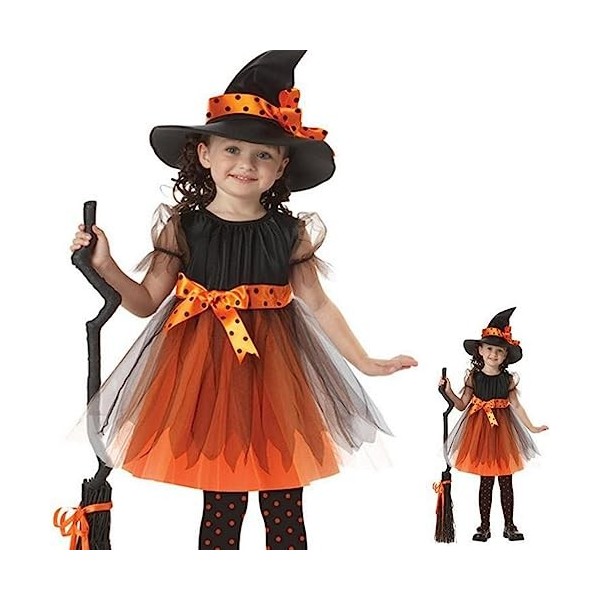 Costume dHalloween pour fille, sorcière, Halloween et sorcière - Robe pour enfant - Costume dHalloween - Idées pour enfants