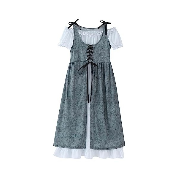 Xiaojiu DéGuisement Enfant Fille Deguisement Enfant Sorciere,Enfant 6 Ans Robe De Soirée Fille Cape Super Enfant Jupe Longue 